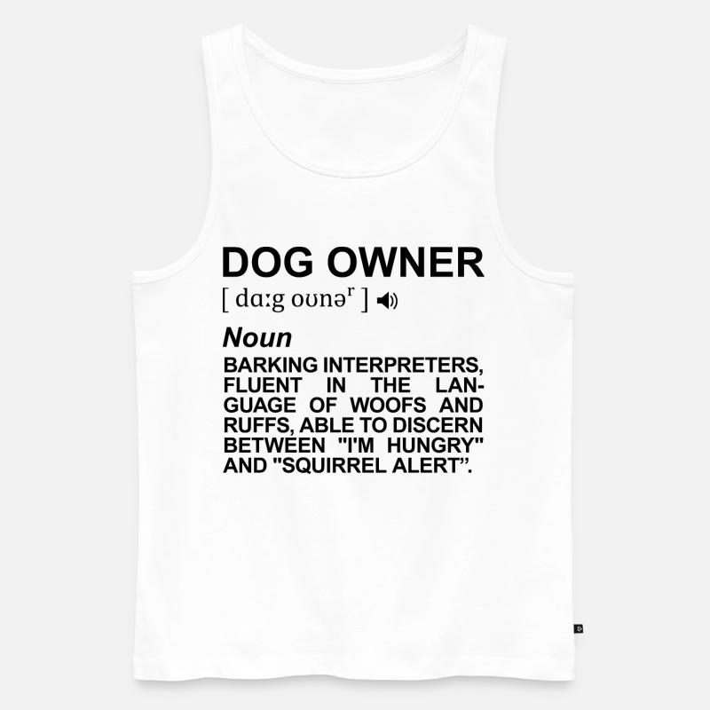 Hundehalter Definition - Männer Premium Bio Tank Top - Weiß