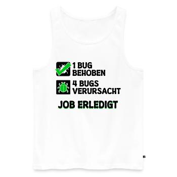 Open Source Bugfixing Bugs Developer Programmier - Männer Premium Bio Tank Top - Weiß - Vorne - AI Model Male 178 light (178cm)
