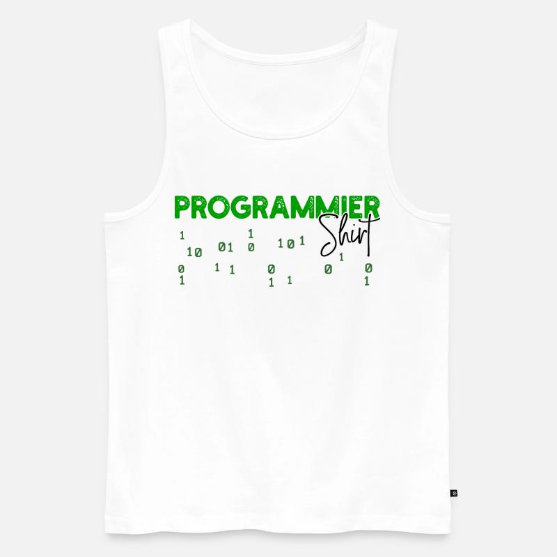 Programmierer Developer Code Statement Skripting - Männer Premium Bio Tank Top - Weiß