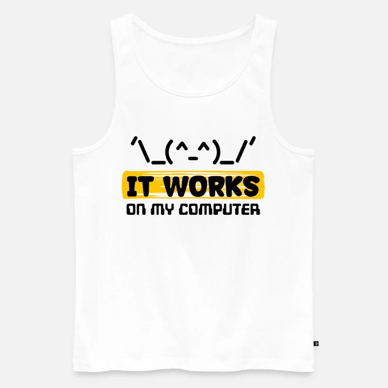 Coden Skripting Computerfreak Developer Statement - Männer Premium Bio Tank Top - Weiß