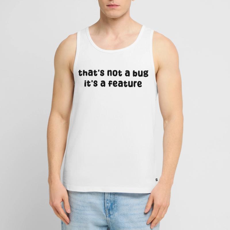 Developer Geek Bugs Code Computer Science Statement Men's Premium Organic Tank Top