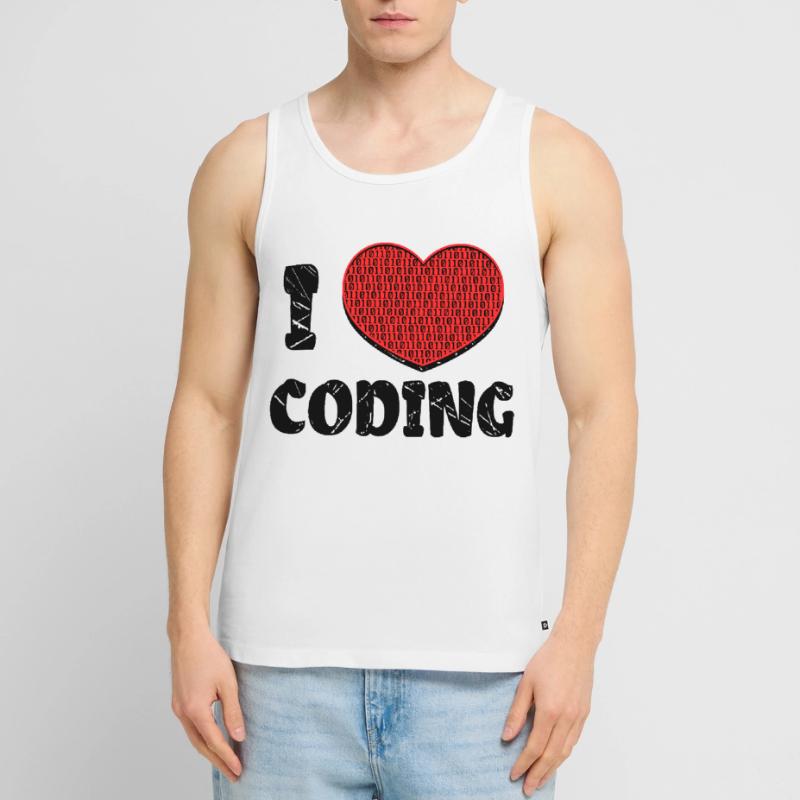 Script de code Debug Heart Statement Débardeur bio Premium Homme