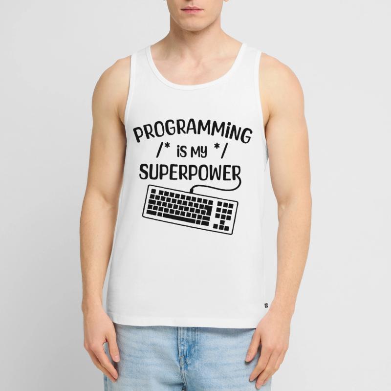 Computerfreak Statement Developer Programmierer Männer Premium Bio Tank Top