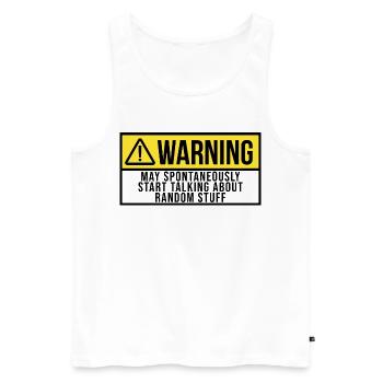ADHD - Men's Premium Organic Tank Top - white - Front - AI Model Male 178 light (178cm)