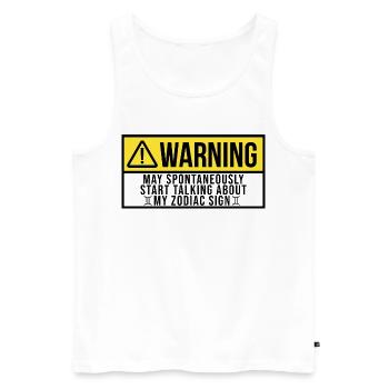 Zwillinge - Männer Premium Bio Tank Top - Weiß - Vorne - AI Model Male 178 light (178cm)