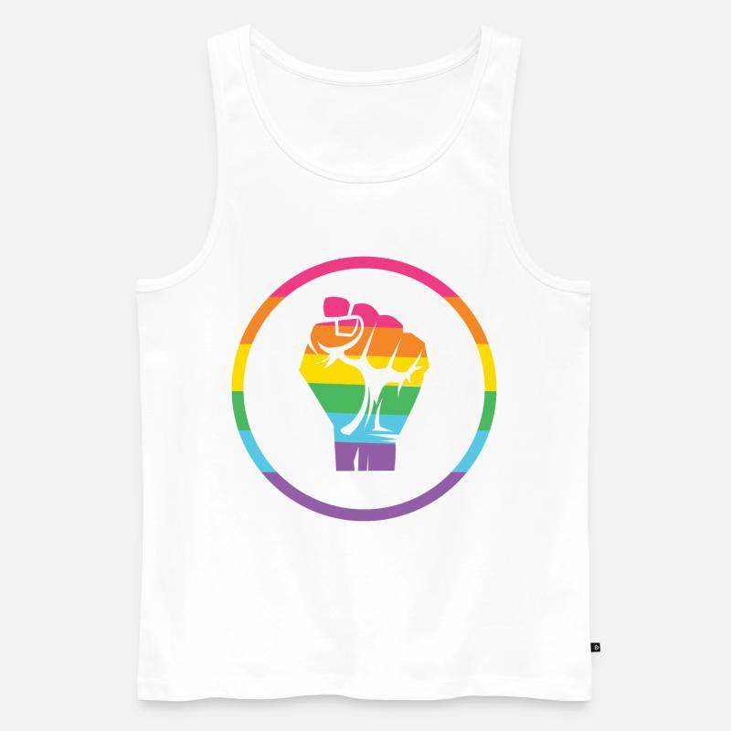 LGBTQ-Pride-Monat - Pride! - Männer Premium Bio Tank Top - Weiß