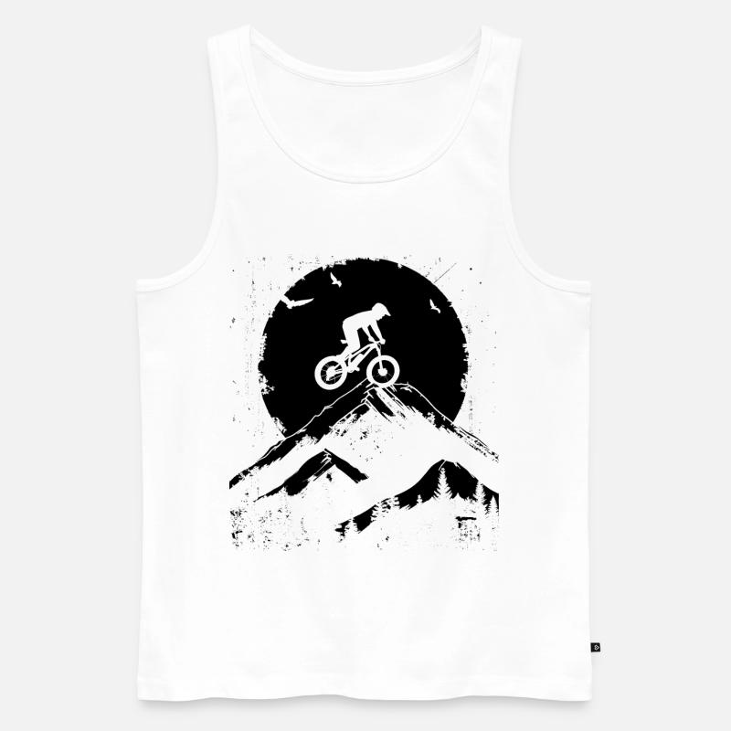 Mountainbiking Radfahrer - Männer Premium Bio Tank Top - Weiß