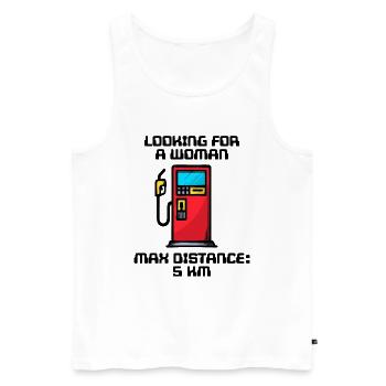 Electric Energy Refueling Statement Gas Station - Men's Premium Organic Tank Top - white - Front - Michal (187cm)