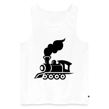 Locomotive Graphics - Men's Premium Organic Tank Top - white - Front - Michal (187cm)