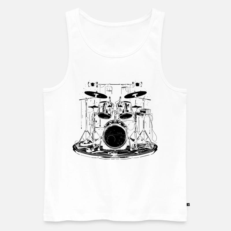 Trapset - Männer Premium Bio Tank Top - Weiß