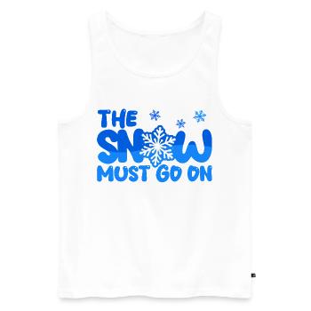 Schnee Statement Wintersport Schifahren Winter - Männer Premium Bio Tank Top - Weiß - Vorne - Michal (187cm)