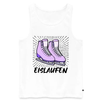 Wintersport Schifahrer Eislaufen Eis Schifahren - Männer Premium Bio Tank Top - Weiß - Vorne - Michal (187cm)