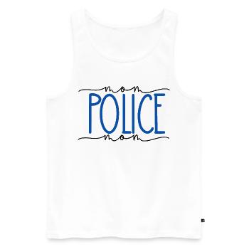 Policewoman Proud Mom Cute Gift - Men's Premium Organic Tank Top - white - Front - Michal (187cm)