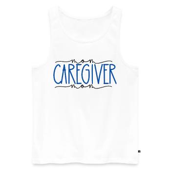 Pfleger stolze Mama süßes Geschenk - Männer Premium Bio Tank Top - Weiß - Vorne - Michal (187cm)