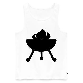 Griller - Débardeur bio Premium Homme - blanc - Devant - Michal (187cm)