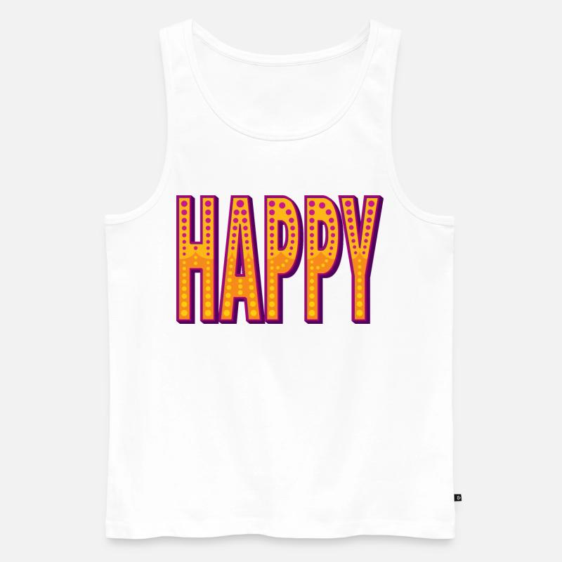 Fröhlicher Zirkusstil - Männer Premium Bio Tank Top - Weiß