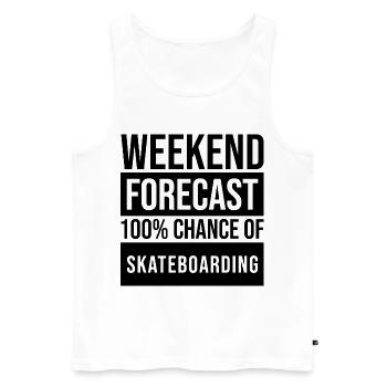 Skate Skate Skate - Men's Premium Organic Tank Top - white - Front - AI Model Male 178 light (178cm)