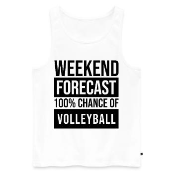 Volley-ball-ball Volley-volley-ball - Débardeur bio Premium Homme - blanc - Devant - AI Model Male 178 light (178cm)