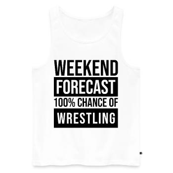 Wrestle Wrestle Wrestle - Men's Premium Organic Tank Top - white - Front - AI Model Male 178 light (178cm)