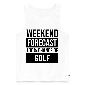 Golf - Männer Premium Bio Tank Top - Weiß - Vorne - AI Model Male 178 light (178cm)