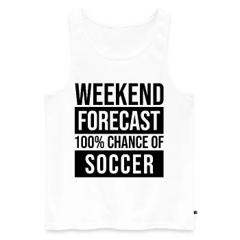 Fußball Fußball Fußball Fußball - Männer Premium Bio Tank Top - Weiß - Vorne - Michal (187cm)
