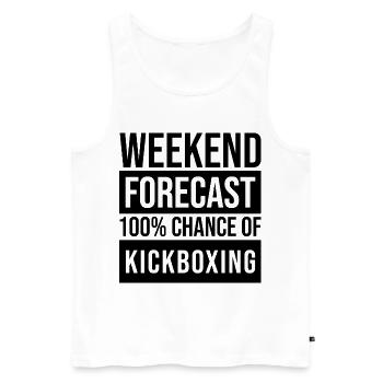 Kickboxer - Men's Premium Organic Tank Top - white - Front - AI Model Male 178 light (178cm)