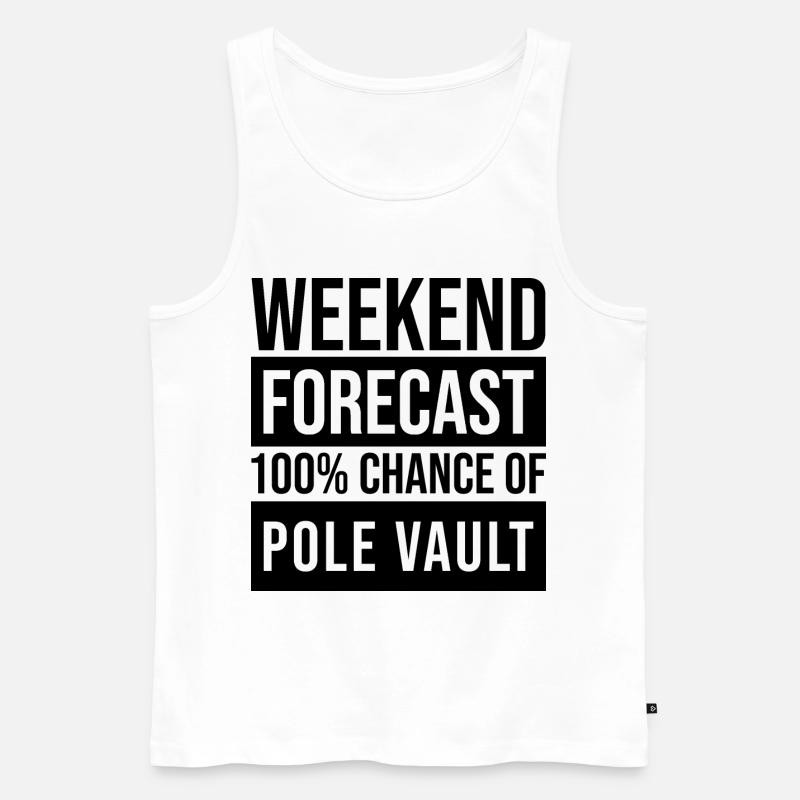 Stabhochsprung - Männer Premium Bio Tank Top - Weiß