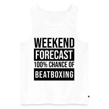 Beatbox Beatbox Beatbox - Men's Premium Organic Tank Top - white - Front - AI Model Male 178 light (178cm)
