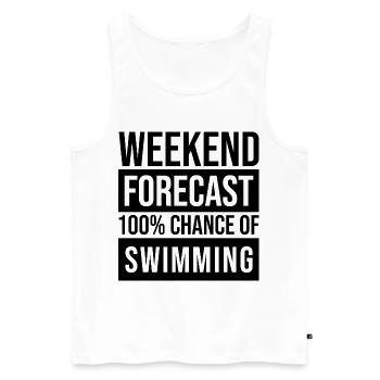 Schwimmen, schwimmen, schwimmen, schwimmen - Männer Premium Bio Tank Top - Weiß - Vorne - Michal (187cm)