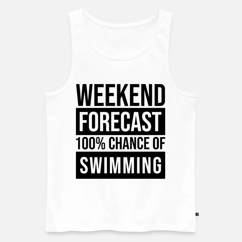 schwimmen - Männer Premium Bio Tank Top - Weiß