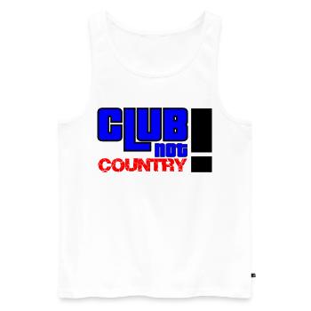 Club not country - Männer Premium Bio Tank Top - Weiß - Vorne - Michal (187cm)