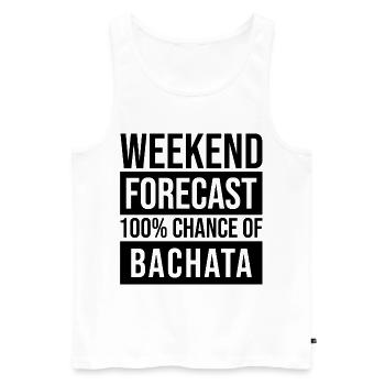 Bachata - Men's Premium Organic Tank Top - white - Front - AI Model Male 178 light (178cm)