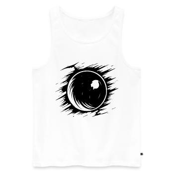Sketch bowling ball - Men's Premium Organic Tank Top - white - Front - Michal (187cm)