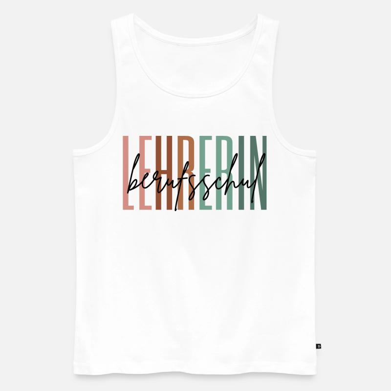 Lehrerin Berufsschule Berufsschullehrerin Geschenk - Männer Premium Bio Tank Top - Weiß