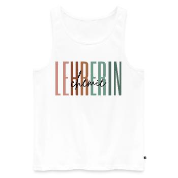 Lehrerin Chemie Chemielehrerin Lehramt Geschenk - Männer Premium Bio Tank Top - Weiß - Vorne - Michal (187cm)