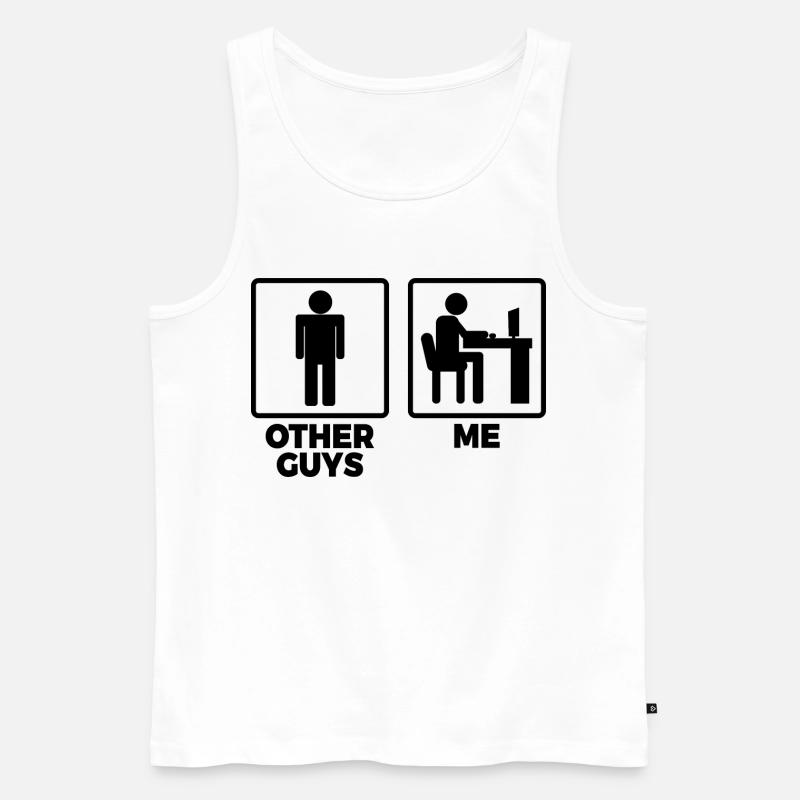 Andere Programmierer und ich - Männer Premium Bio Tank Top - Weiß