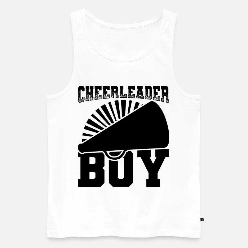 Cheerleader Junge - Männer Premium Bio Tank Top - Weiß