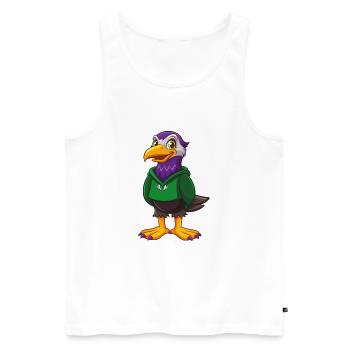 Mouette Drôle Kawaii Dessin Animé Personnage Clipart - Débardeur bio Premium Homme - blanc - Devant - Michal (187cm)