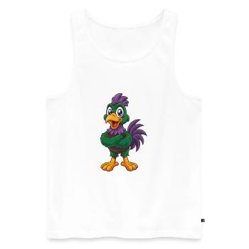 Huhn Lustige Kawaii Cartoon Figur Clipart - Männer Premium Bio Tank Top - Weiß - Vorne - AI Model Male 178 light (178cm)