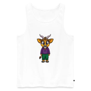Bongo Lustige Kawaii Cartoon Figur Clipart - Männer Premium Bio Tank Top - Weiß - Vorne - Michal (187cm)