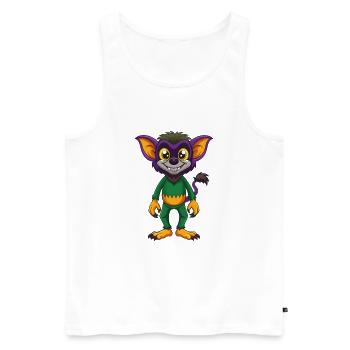 Aye Aye Lustige Kawaii Cartoon Figur Clipart - Männer Premium Bio Tank Top - Weiß - Vorne - AI Model Male 178 light (178cm)