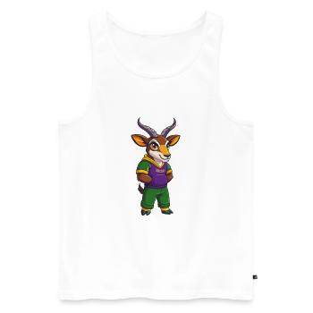 Antilope Lustige Kawaii Cartoon Figur Clipart - Männer Premium Bio Tank Top - Weiß - Vorne - Michal (187cm)