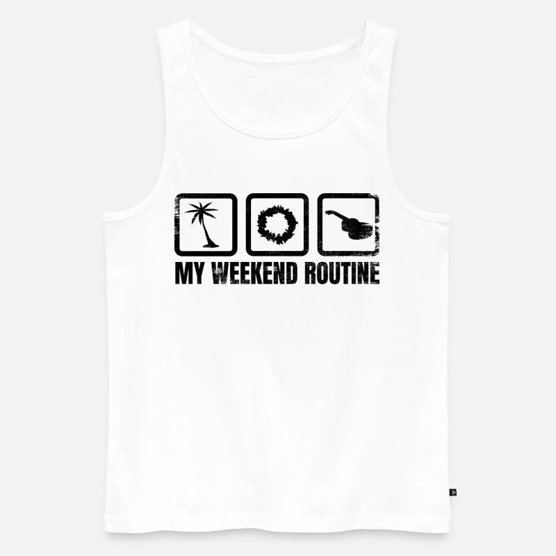 Ukulele Wochenende - Männer Premium Bio Tank Top - Weiß
