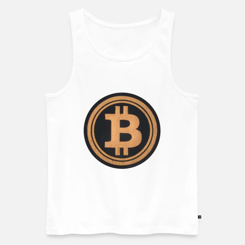 Die digitale Währung im Wüstensand - Männer Premium Bio Tank Top - Weiß