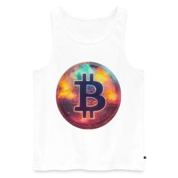 Spectacular Bitcoin - Men's Premium Organic Tank Top - white - Front - AI Model Male 178 light (178cm)