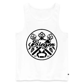 Siegen im Siegerland, 800 Jahre, regionale Motive - Männer Premium Bio Tank Top - Weiß - Vorne - Michal (187cm)