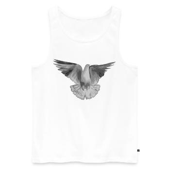Dove light grey - Men's Premium Organic Tank Top - white - Front - AI Model Male 178 light (178cm)