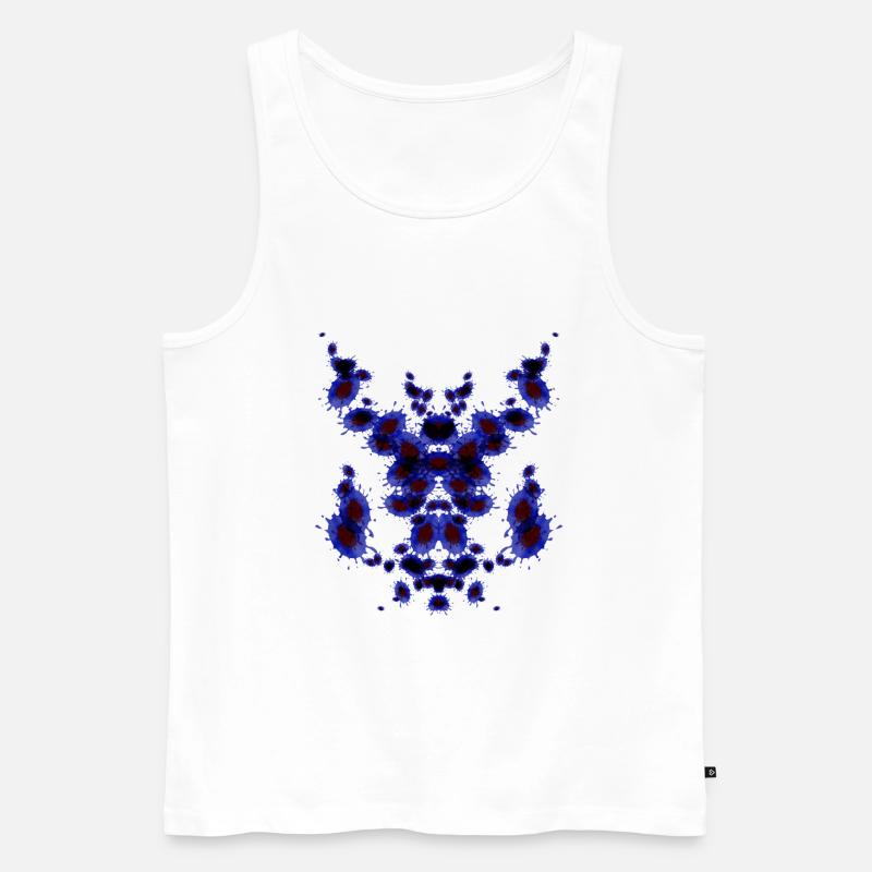Rohrschachblau - Männer Premium Bio Tank Top - Weiß