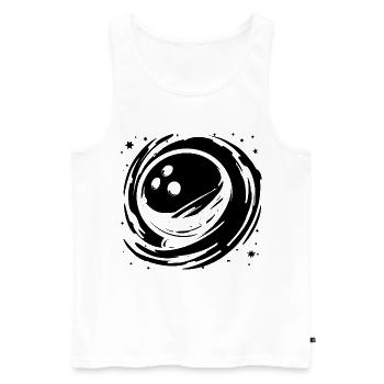 Graphiques de bowling - Débardeur bio Premium Homme - blanc - Devant - AI Model Male 178 light (178cm)