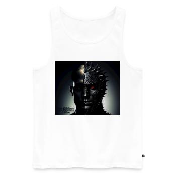 Twins Darkness to - Men's Premium Organic Tank Top - white - Front - AI Model Male 178 light (178cm)